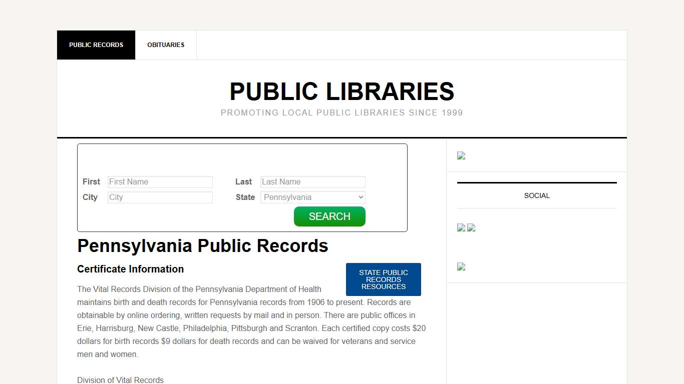 Pennsylvania Public Records